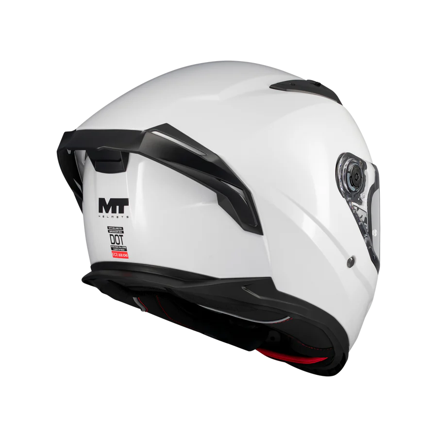 Kask integralny MT Braker A0 gloss biały - obrazek 4