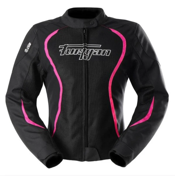 Kurtka damska Furygan Odessa Vented czarno-biało-różowa