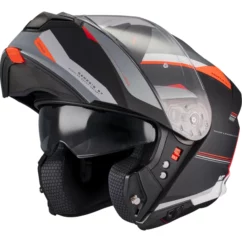 Kask szczękowy MT Genesis SV Raccoon B5 czarno-czerwony