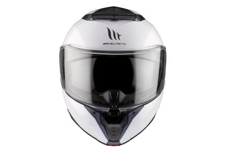 Kask szczękowy MT ATOM 2 SV SOLID GLOSS PEARL biały - obrazek 4