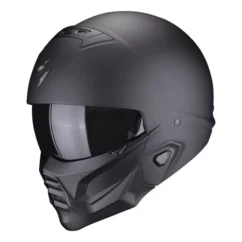 Kask otwarty z wpinaną szczęką SCORPION EXO-COMBAT II SOLID MATT BLACK czarny mat
