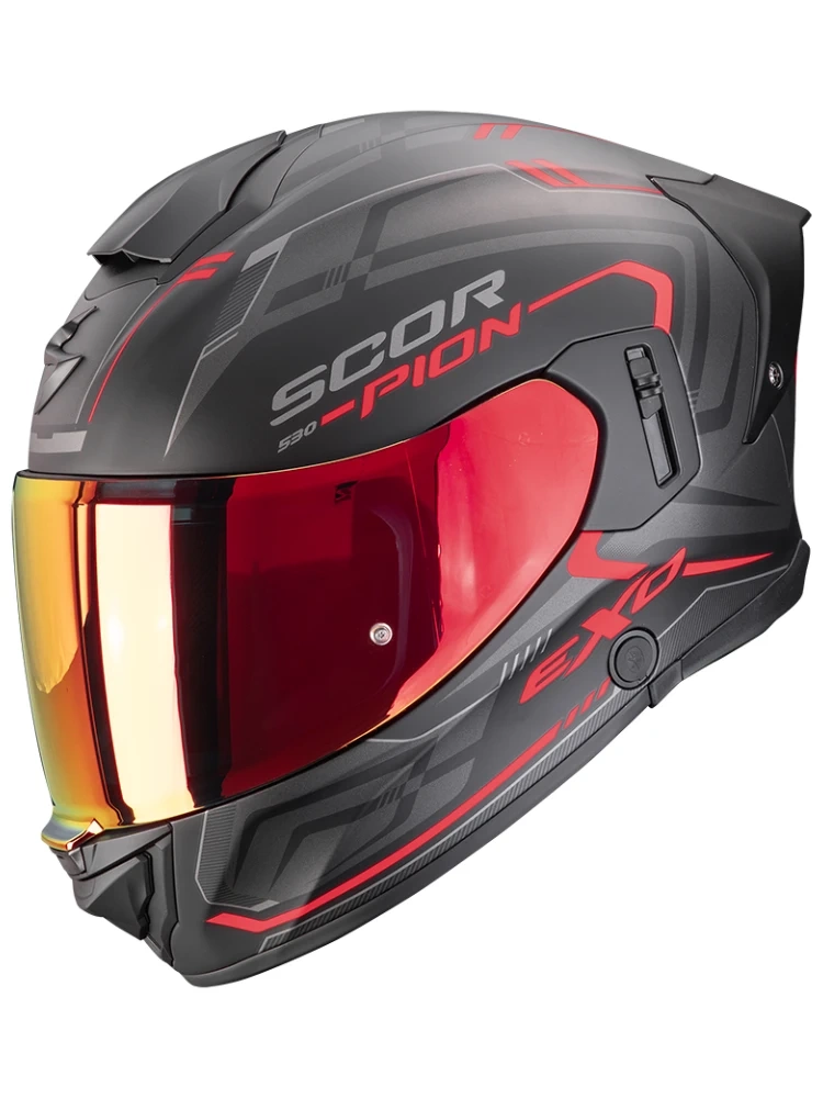 Kask integralny Scorpion EXO-530 AIR Slope czarno-czerwony matowy