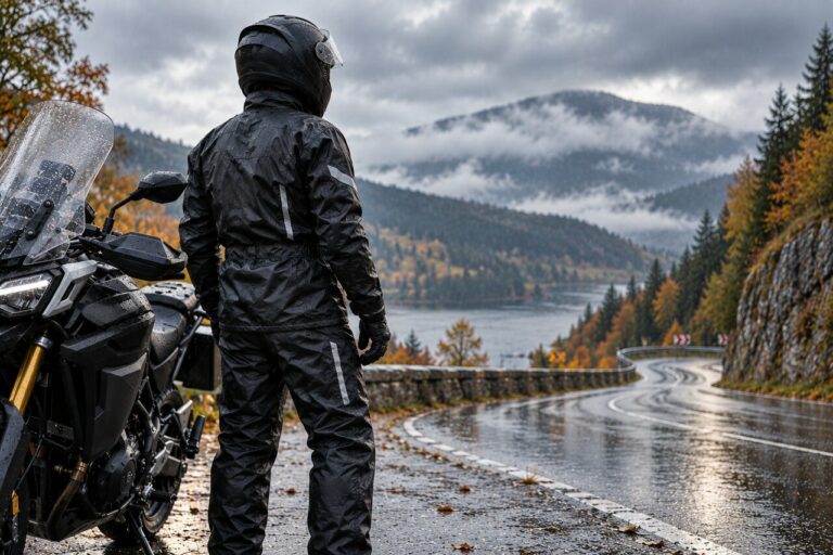 Odzież przeciwdeszczowa na motocykl – kombinezon, kurtka czy spodnie przeciwdeszczowe?