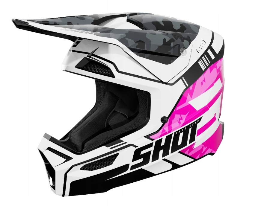 Kask OFFROAD CROSS ENDURO DZIECIĘCY SHOT FURIOUS KID FLASH PINK GLOSSY YL